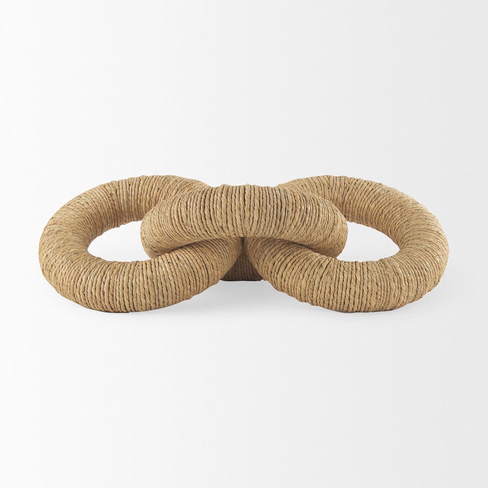 Mercana - Alize Jute Wrapped Solid Wood Circular Chain Link Decorative Object - 70127 view 4