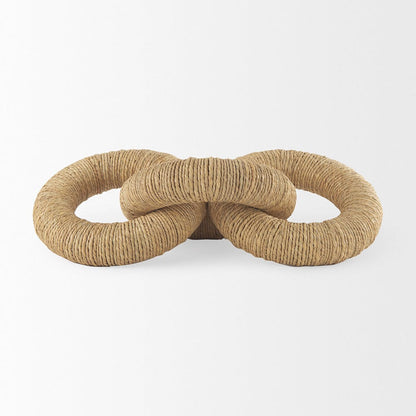 Mercana - Alize Jute Wrapped Solid Wood Circular Chain Link Decorative Object - 70127 view 4