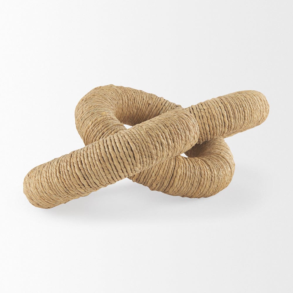 Mercana - Alize Jute Wrapped Solid Wood Circular Chain Link Decorative Object - 70127 view 5