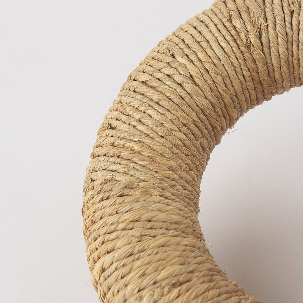 Mercana - Alize Jute Wrapped Solid Wood Circular Chain Link Decorative Object - 70127 view 6