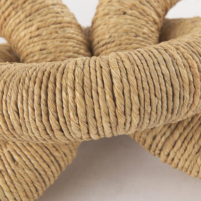 Mercana - Alize Jute Wrapped Solid Wood Circular Chain Link Decorative Object - 70127 view 8