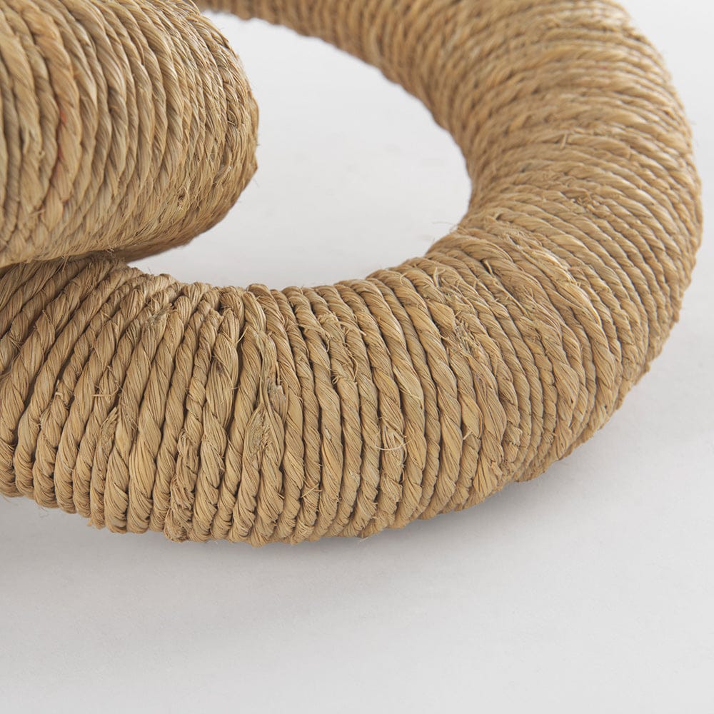 Mercana - Alize Jute Wrapped Solid Wood Circular Chain Link Decorative Object - 70127 view 9