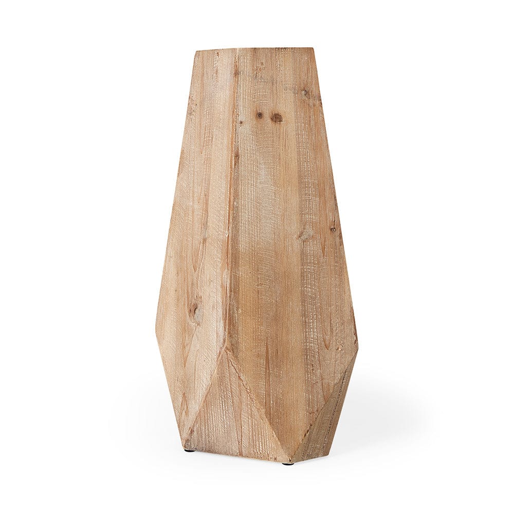 Mercana - Allen I Large Natural Wooden Base Oval Vase - 67245 view 1