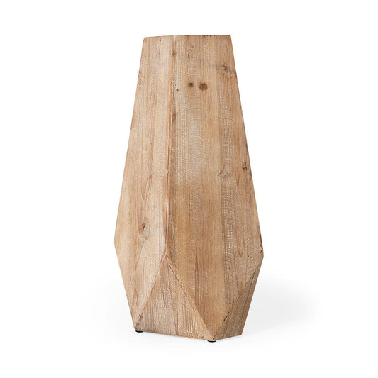 Mercana - Allen I Large Natural Wooden Base Oval Vase - 67245 view 1