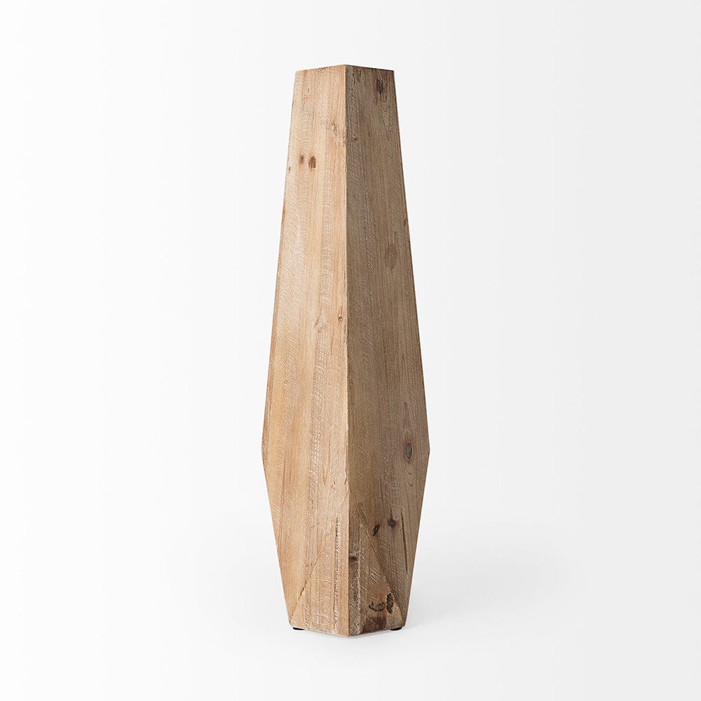 Mercana - Allen I Large Natural Wooden Base Oval Vase - 67245 view 5