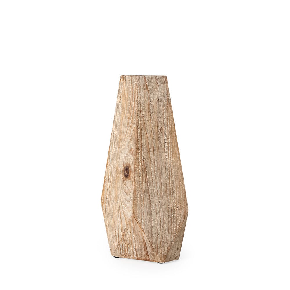 Mercana - Allen II Small Natural Wooden Base Oval Vase - 67246 view 1