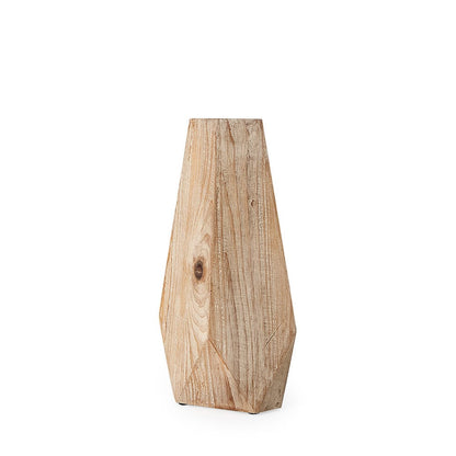 Mercana - Allen II Small Natural Wooden Base Oval Vase - 67246 view 1