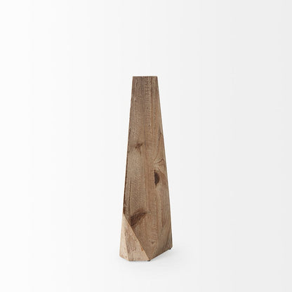 Mercana - Allen II Small Natural Wooden Base Oval Vase - 67246 view 3