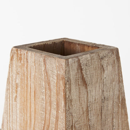 Mercana - Allen II Small Natural Wooden Base Oval Vase - 67246 view 8