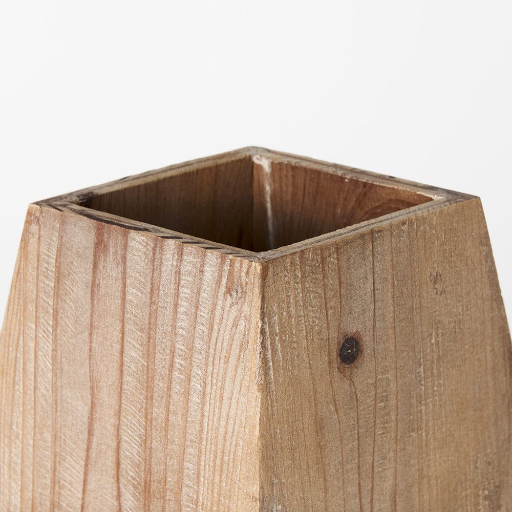 Mercana - Allen III Tall Natural Wooden Base Oval Vase - 67247 view 8