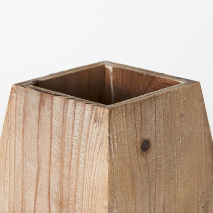 Mercana - Allen III Tall Natural Wooden Base Oval Vase - 67247 view 8