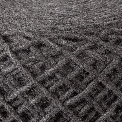 Mercana - Allium Dark Gray Handwoven Wool Cylindrical Pouf - 68731 view 6