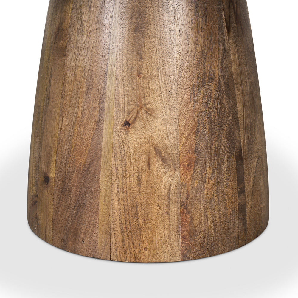 Mercana - Allyson 42" Round Brown Wood Pedestal w/ Pink Marble Top Dining Table - 70564-AB view 6