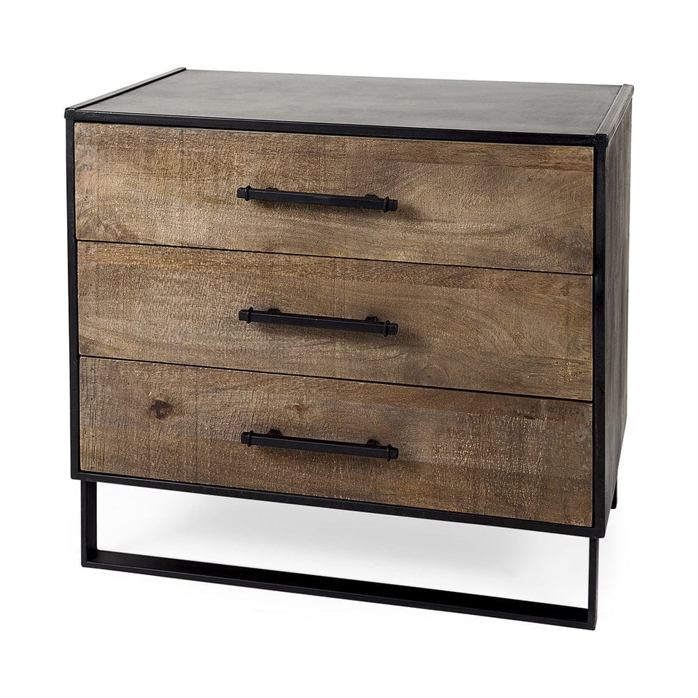Mercana - Alvin 34.5L x 21.5W x 30.0H Wood W/Metal Framing Accent Cabinet - 69569 view 1