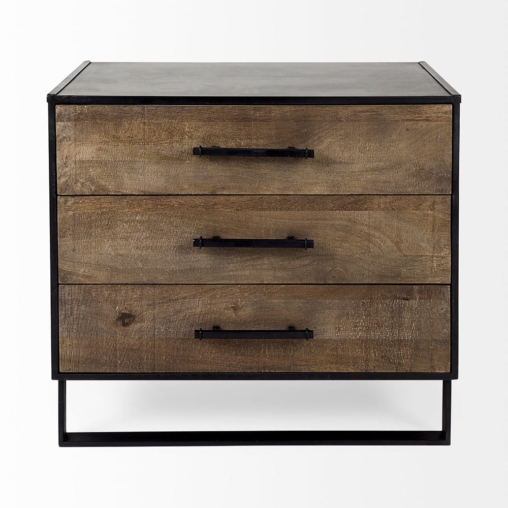 Mercana - Alvin 34.5L x 21.5W x 30.0H Wood W/Metal Framing Accent Cabinet - 69569 view 2
