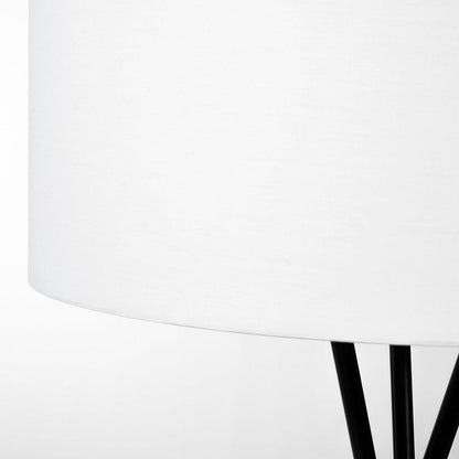 Mercana - Ambrose 20.0L x 20.0W x 61.8H Black Metal W/White Fabric Shade Floor Lamp - 68970 view 6