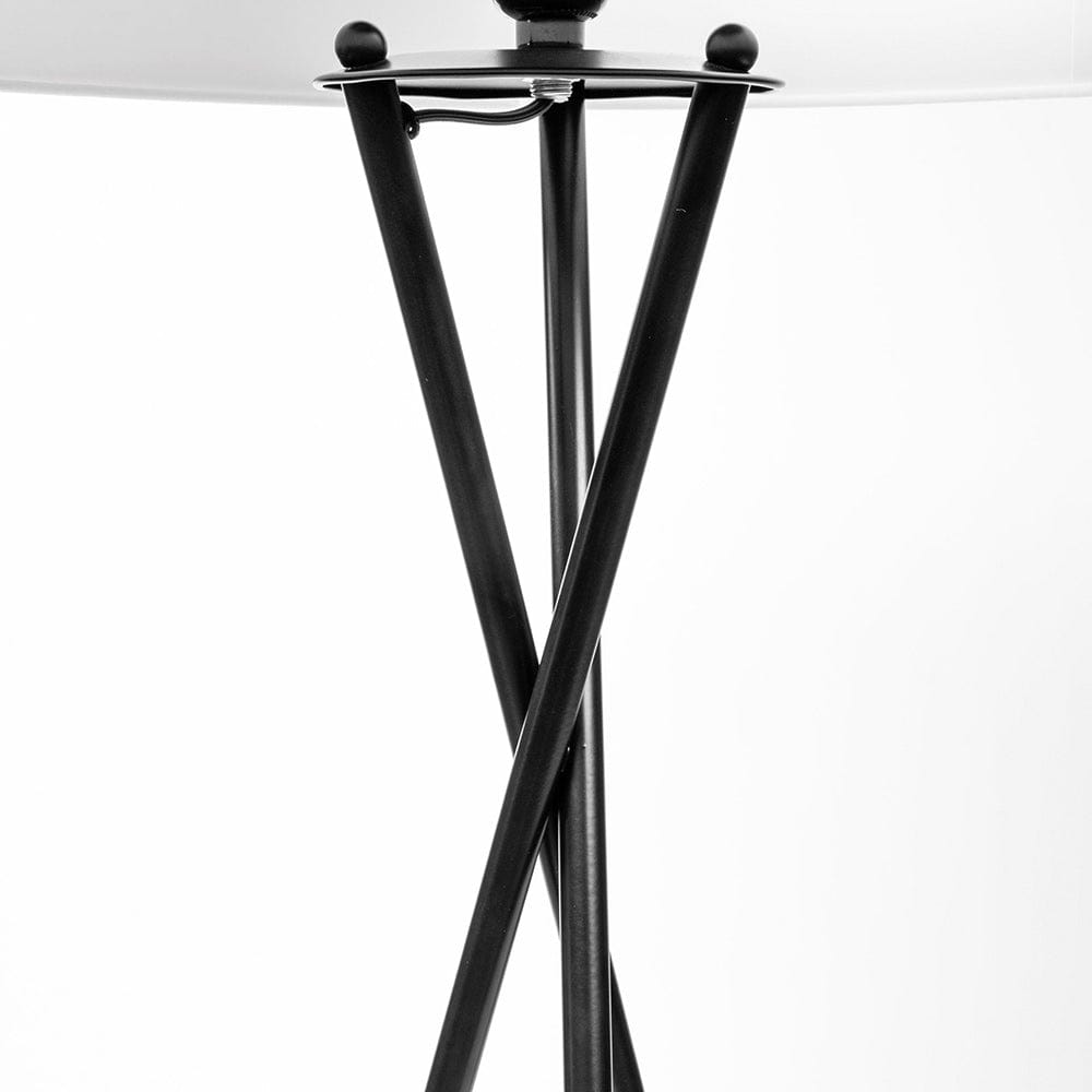 Mercana - Ambrose 20.0L x 20.0W x 61.8H Black Metal W/White Fabric Shade Floor Lamp - 68970 view 8