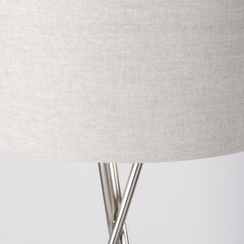 Mercana - Ambrose 20.0L x 20.0W x 61.8H Silver Metal W/Beige Fabric Shade Floor Lamp - 69844_CLOSEOUT view 5