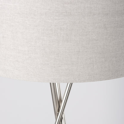 Mercana - Ambrose 20.0L x 20.0W x 61.8H Silver Metal W/Beige Fabric Shade Floor Lamp - 69844_CLOSEOUT view 5