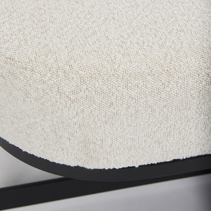 Mercana - Amelia 55.0L x 18.0W x 18.0H Cream Boucle W/Black Metal Upholstered Bench - 69836 view 5