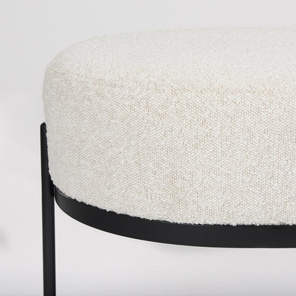 Mercana - Amelia 55.0L x 18.0W x 18.0H Cream Boucle W/Black Metal Upholstered Bench - 69836 view 6