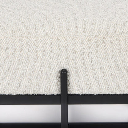 Mercana - Amelia 55.0L x 18.0W x 18.0H Cream Boucle W/Black Metal Upholstered Bench - 69836 view 7