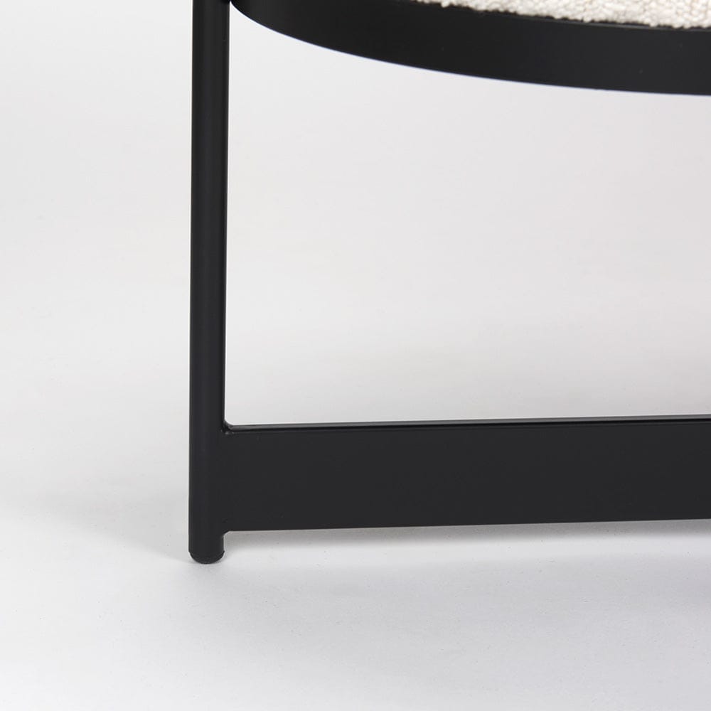 Mercana - Amelia 55.0L x 18.0W x 18.0H Cream Boucle W/Black Metal Upholstered Bench - 69836 view 9