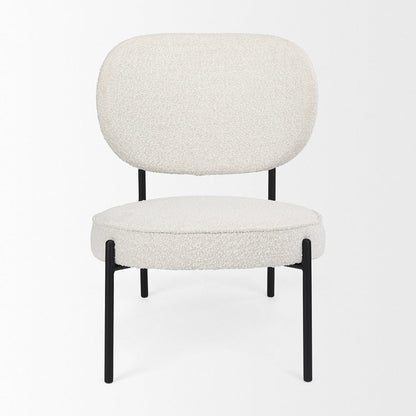 Mercana - Amelia Cream Boucle W/Black Metal Upholstered Accent Chair 21.3L x 21.3W x 30.3H - 69839_CLOSEOUT view 2