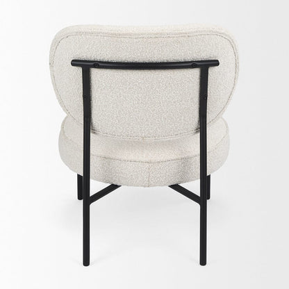 Mercana - Amelia Cream Boucle W/Black Metal Upholstered Accent Chair 21.3L x 21.3W x 30.3H - 69839_CLOSEOUT view 4
