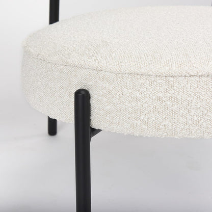 Mercana - Amelia Cream Boucle W/Black Metal Upholstered Accent Chair 21.3L x 21.3W x 30.3H - 69839_CLOSEOUT view 9