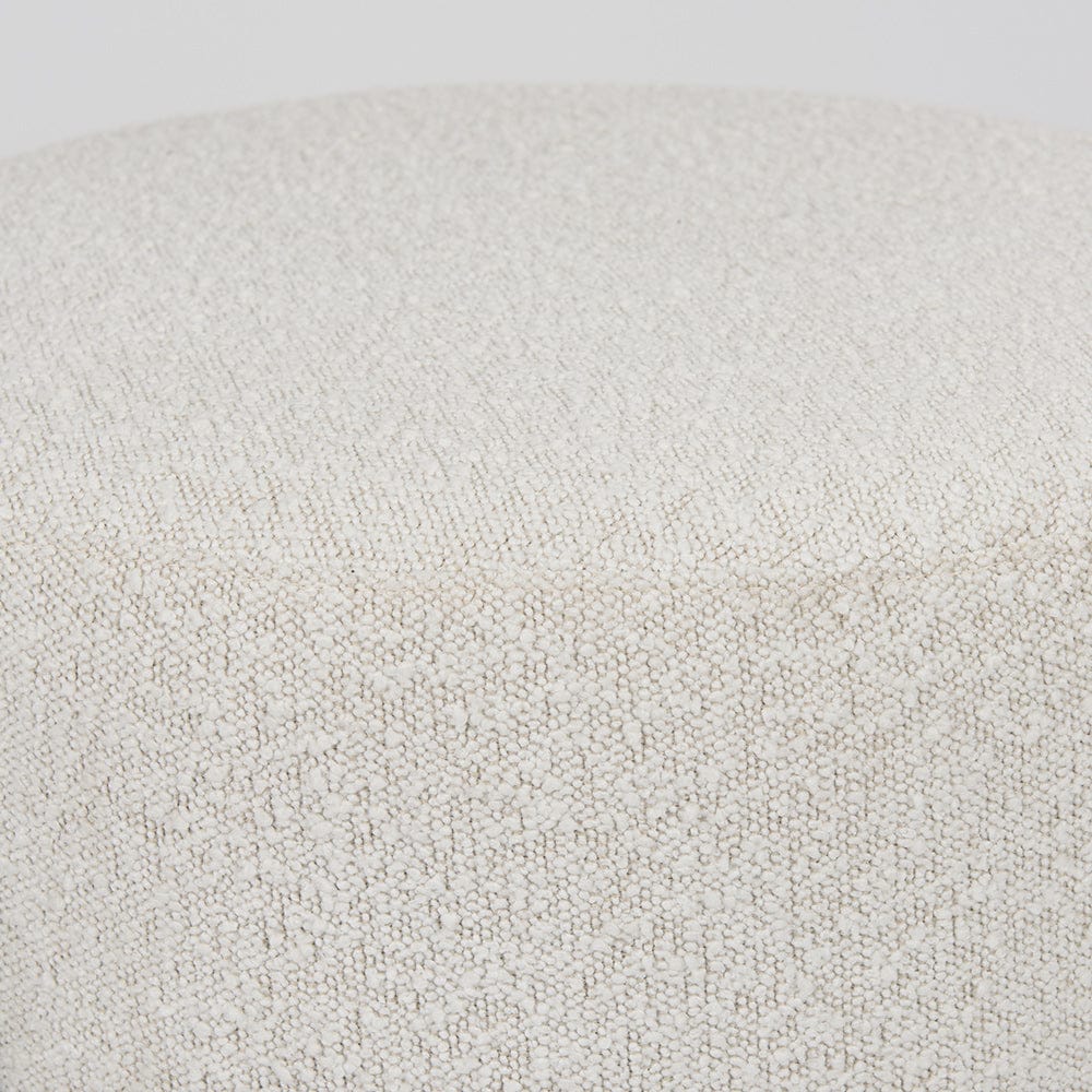 Mercana - Amelia Cream Boucle W/Black Metal Upholstered Pouf - 69838 view 6