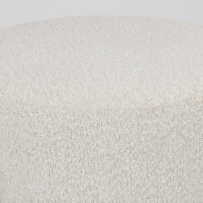 Mercana - Amelia Cream Boucle W/Black Metal Upholstered Pouf - 69838 view 6