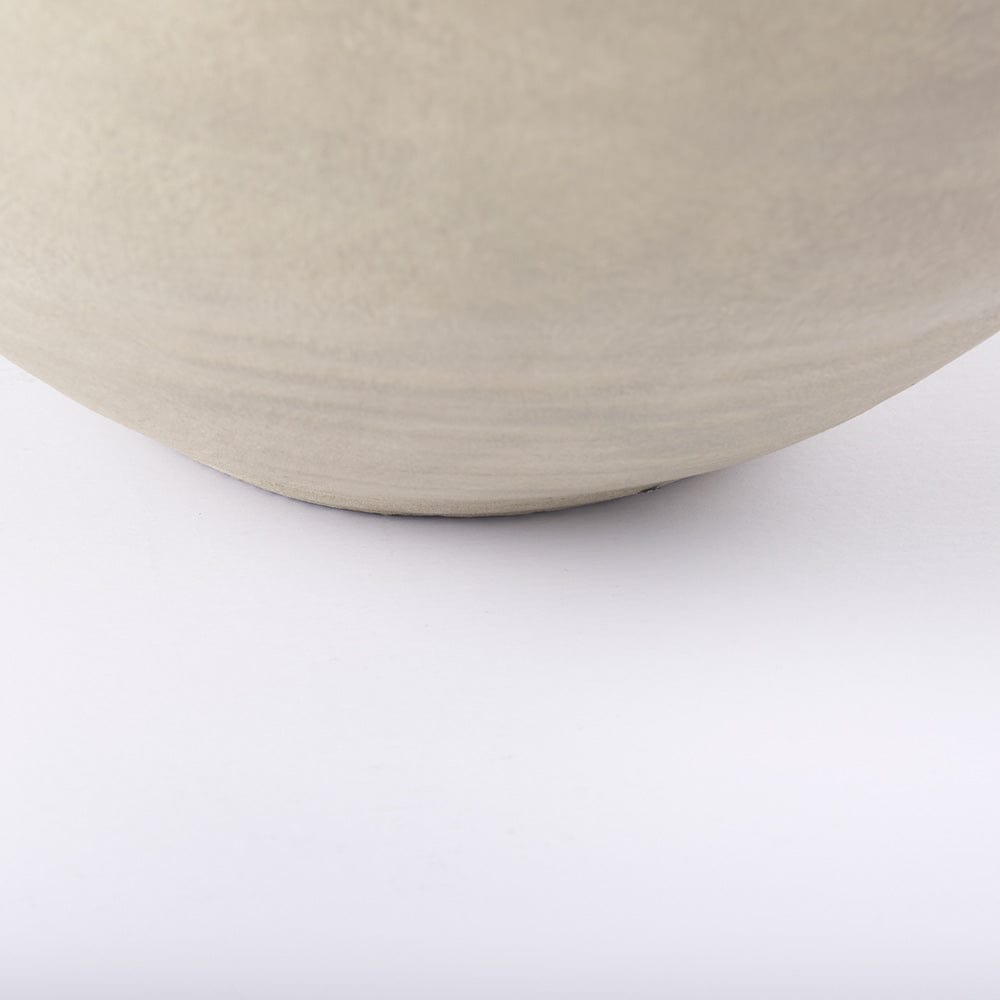 Mercana - Amos 18.5L x 18.5W x 24.4H White and Dark Beige Color Blocked Ceramic Floor Vase - 69795 view 8
