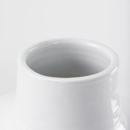 Mercana - Amos 20.5L x 20.5W x 31.9H White and Dark Beige Color Blocked Ceramic Floor Vase - 69796_CLOSEOUT view 5