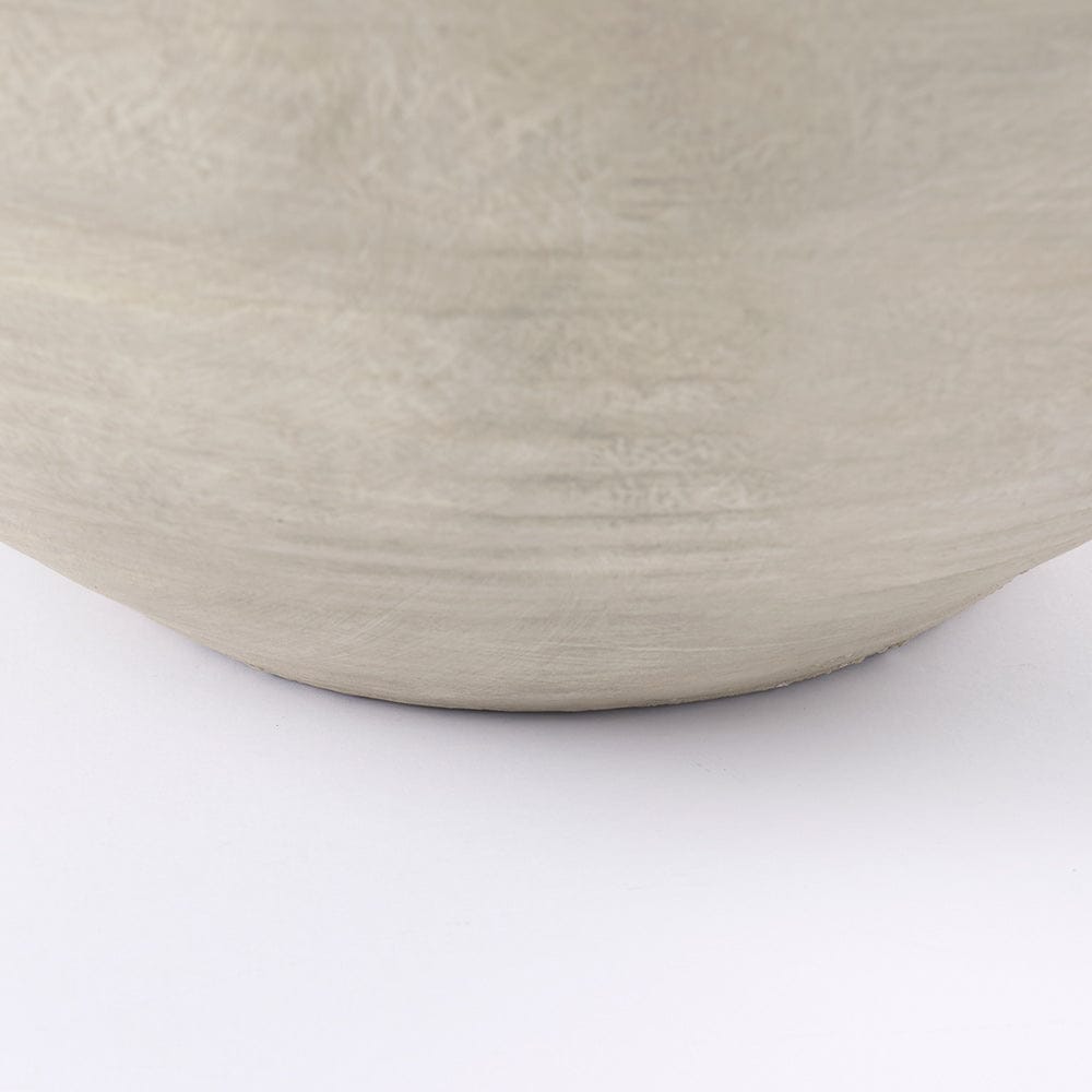 Mercana - Amos 20.5L x 20.5W x 31.9H White and Dark Beige Color Blocked Ceramic Floor Vase - 69796_CLOSEOUT view 8