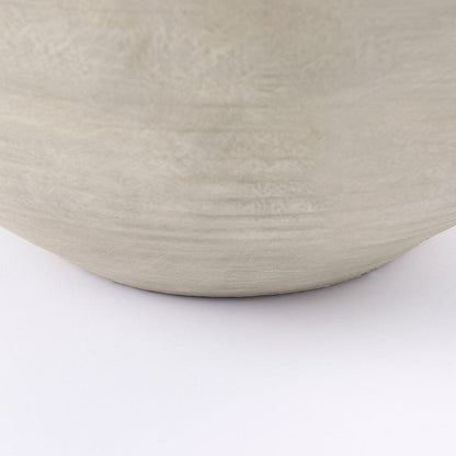 Mercana - Amos 20.5L x 20.5W x 31.9H White and Dark Beige Color Blocked Ceramic Floor Vase - 69796_CLOSEOUT view 8