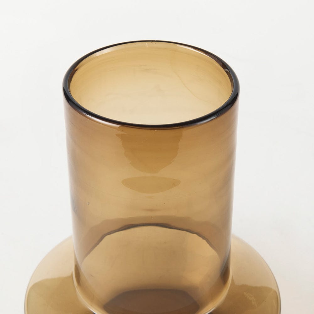 Mercana - Amrita 8.3L x 8.3W x 9.7H Golden Brown Glass Vase - 69543 view 4