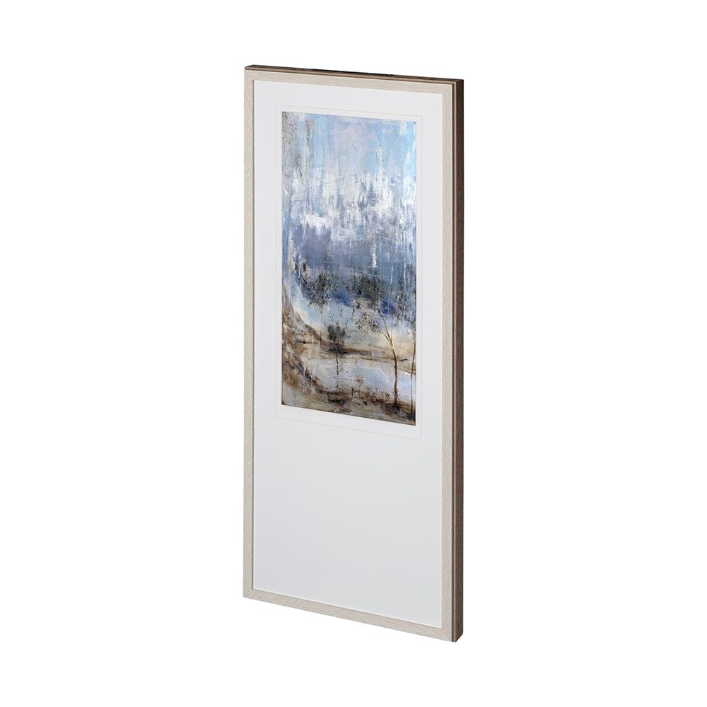 Mercana - Anchored In Blue II by Aziz Kadmiri a Hand Embellished Textured Framed Art Print Matted under Glass - 12672 view 2