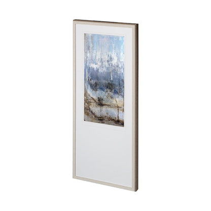 Mercana - Anchored In Blue II by Aziz Kadmiri a Hand Embellished Textured Framed Art Print Matted under Glass - 12672 view 2