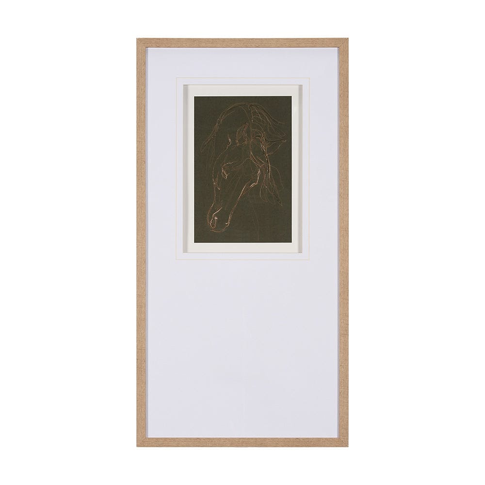 Mercana - Andalusian Horse III Olive by Mercana Studio Hand Embellished Framed Art Print Matted under Glass - 15192 view 1
