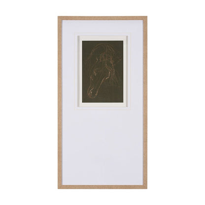 Mercana - Andalusian Horse III Olive by Mercana Studio Hand Embellished Framed Art Print Matted under Glass - 15192 view 1