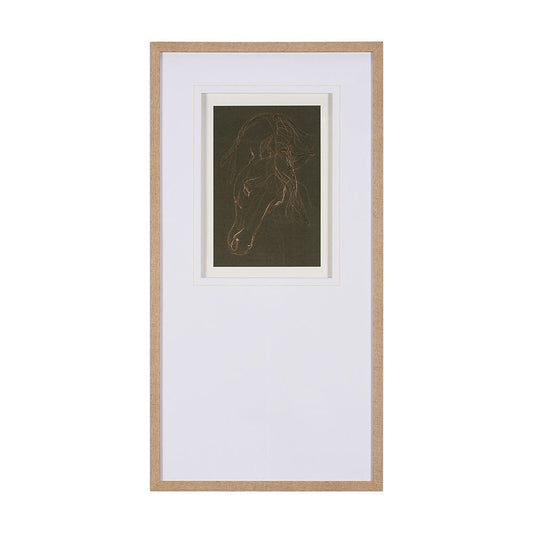Mercana - Andalusian Horse III Olive by Mercana Studio Hand Embellished Framed Art Print Matted under Glass - 15192 view 1