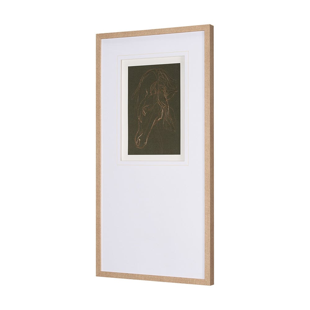 Mercana - Andalusian Horse III Olive by Mercana Studio Hand Embellished Framed Art Print Matted under Glass - 15192 view 2