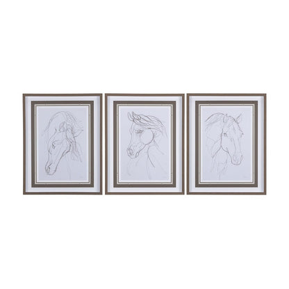 Mercana - Andalusian I by Mercana Studio a Hand Embellished Textured Framed Art Print Matted under Glass - 14303 view 9
