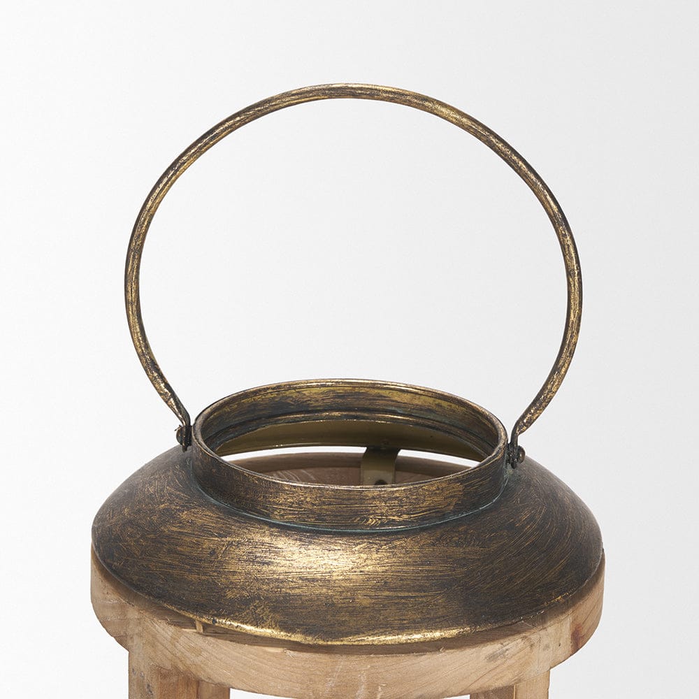 Mercana - Andy I Large Natural Wood Cylindrical Lantern - 68441_CLOSEOUT view 5