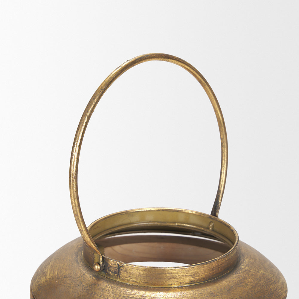 Mercana - Andy II Small Natural Wood Cylindrical Lantern - 68442_CLOSEOUT view 5