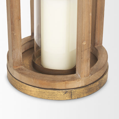 Mercana - Andy II Small Natural Wood Cylindrical Lantern - 68442_CLOSEOUT view 8