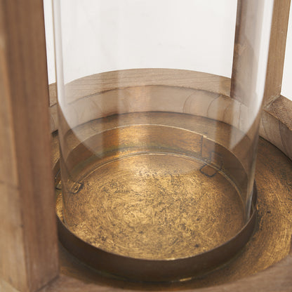 Mercana - Andy II Small Natural Wood Cylindrical Lantern - 68442_CLOSEOUT view 9