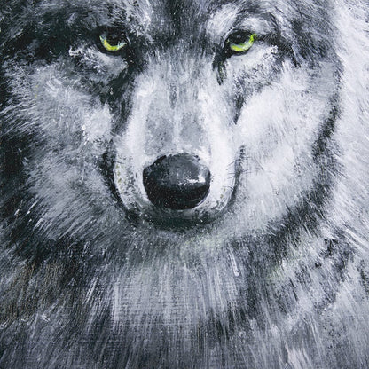 Mercana - Animal Portrait II Wolf by Mercana Studio Hand Embellished Framed Art Print Matted under Glass - 14350 view 7