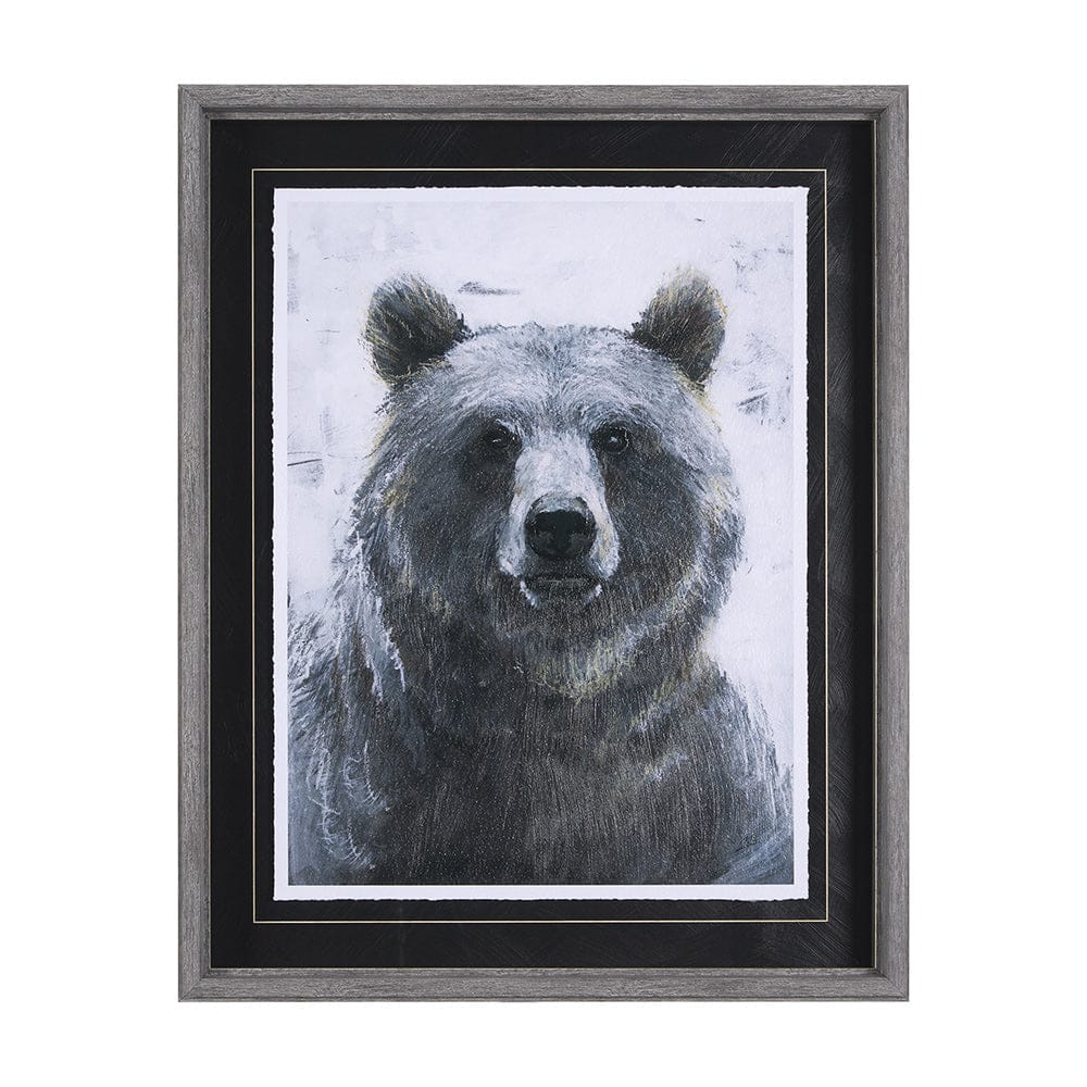Mercana - Animal Portrait III Bear by Mercana Studio Hand Embellished Framed Art Print Matted under Glass - 14351 view 1